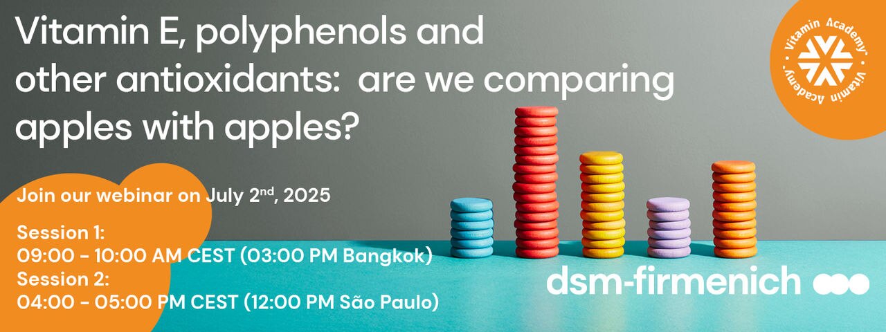 Webinar: Vitamin E, polyphenols and other antioxidants: are we comparing apples with apples?