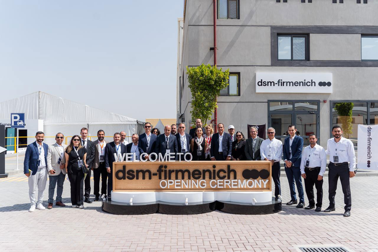 left to right: Mohab Mahmoud (Supply Chain, Purch. and RA Specialist-dsm-firmenich), Abdo Hifne (Logistics & Warehouse Coordinator-dsm-firmenich), Hazal Karaçay (Marketing & Communication Specialist-dsm-firmenich), Panayiotis Tsirtsikos (General Manager Israel, Egypt & E.Africa-dsm-firmenich), Emrah Mazi (Head Product Management Special Nutritions-dsm-firmenich), Mohamed Hamoud (General Manger-Cairo 3A), Günalp Kurtboğan (Manager, Engineering & Assets EMEA East-dsm-firmenich), Philippe Glad (Head of Operations EMEA East-dsm-firmenich), Sergio Schuler (Head of ANH EMEA-dsm-firmenich), Eman Al Anani (Manager - Dakahlia), Mahmoud Al Anani (Chairman -Dakahlia), Khaled Al Anani (Vice chairman - Dakahlia), Ivo Lansbergen (BU President Animal Nutrition & Health-dsm-firmenich), Nilgün Demir (Director, ANH Turkey Middle East & Africa-dsm-firmenich), Omar Abdellatif (Embassy consultant- Dutch Embassy), Eva Witteman (Deputy Ambassador - Dutch Embassy), Elsayed Abdel Aziz (Site Manager, Egypt-dsm-firmenich), Ernesto Braam (Head of Economic Affairs- Dutch Embassy), Gehan Moghazy (Director of the Registration Department of the Regional Center-Ministry of Agriculture), Tycho Vermeulen (Agricultural counsellor in Egypt- Dutch Embassy), Puzant Dekessian (CEO-Al Wadi), Amr Fathy (Account Manager-dsm-firmenich), Abdullah Muhammad (Production Supervisor -dsm-firmenich), Ahmed Abo Salem (Production Planner-dsm-firmenich)