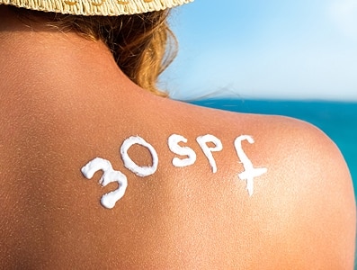 SPF 30의 터치 레디 자외선 차단제