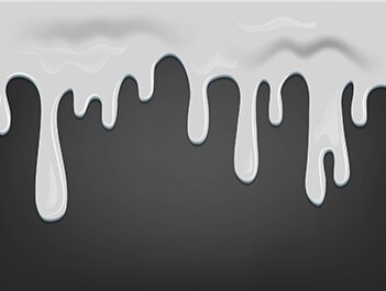 Seamless isolated pattern with a flowing white paint, white liquid