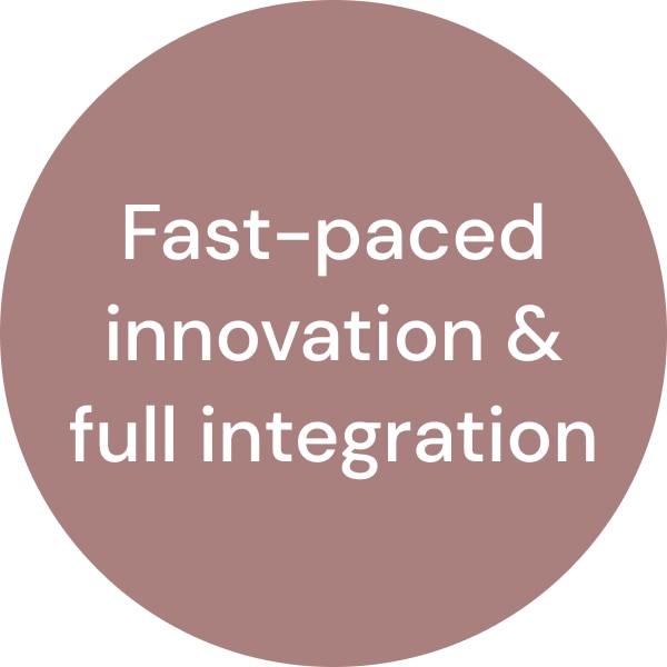 Fast-paced innovation & full integration icon