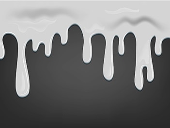 Seamless isolated pattern with a flowing white paint, white liquid