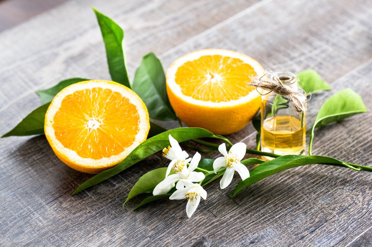 Orange with orange oil