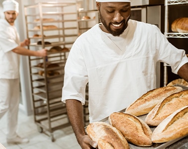 men with bread